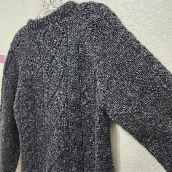 Vintage Glen Carron Gray 100% Virgin Wool Sweater S - Picture 2 of 12
